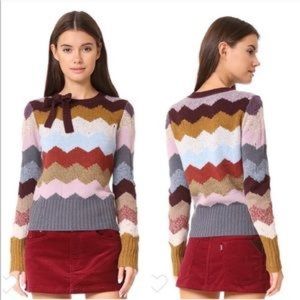 Marc Jacobs Intarsia Chevron Cashmere Sweater